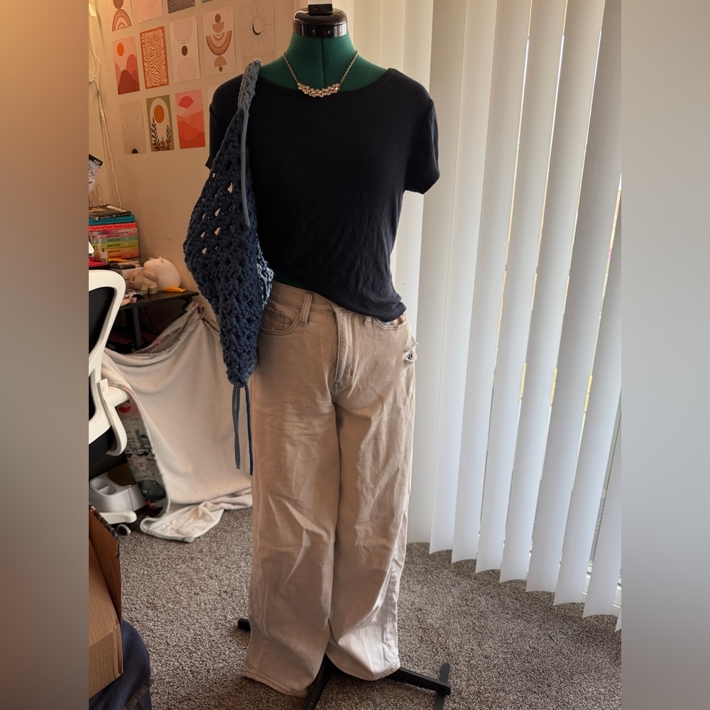 SO Women's Beige Straight Leg Jeans